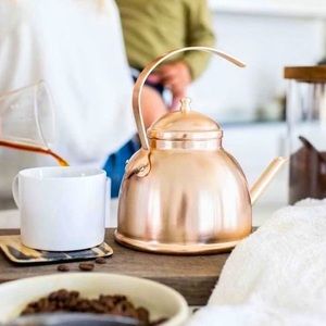 Rose and Fitzgerald Gold Brushed Tea Kettle
